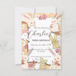 Bunny Birthday Einladung zum Kind
