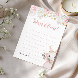 Bunny Birthday Floral Time Capsule Card Einladung