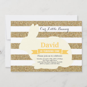 Bunny Birthday Ostereier 1. Geburtstag Einladung