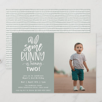 Bunny Birthday Party Foto Einladung