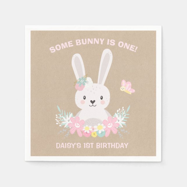 Bunny Birthday Party Neapel Bunny Birthday Serviette (Vorderseite)