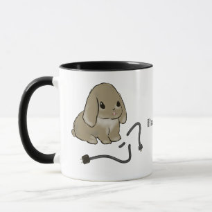 Bunny bites phone cable  tasse