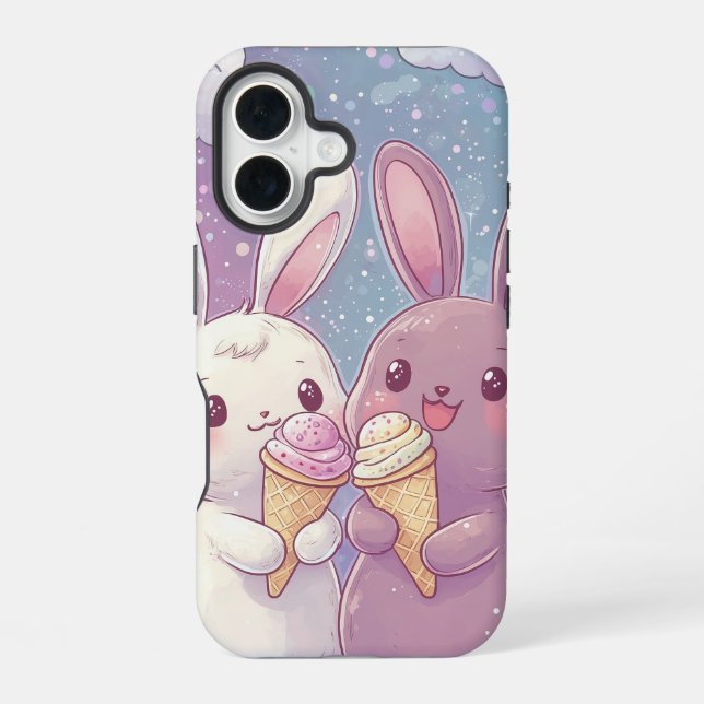Bunny Bliss - Kawaii Anime Phone Case iPhone 16 Hülle (Rückseite)