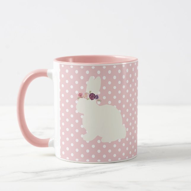 Bunny Blume Malerei Bouquet Kaffee Tasse (Links)
