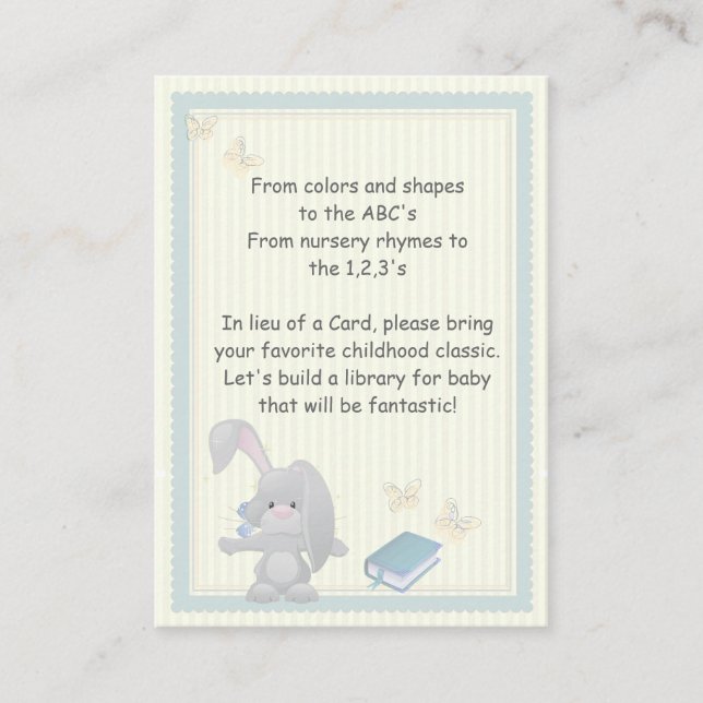 Bunny Book Request Encryption Cards Begleitkarte (Vorderseite)