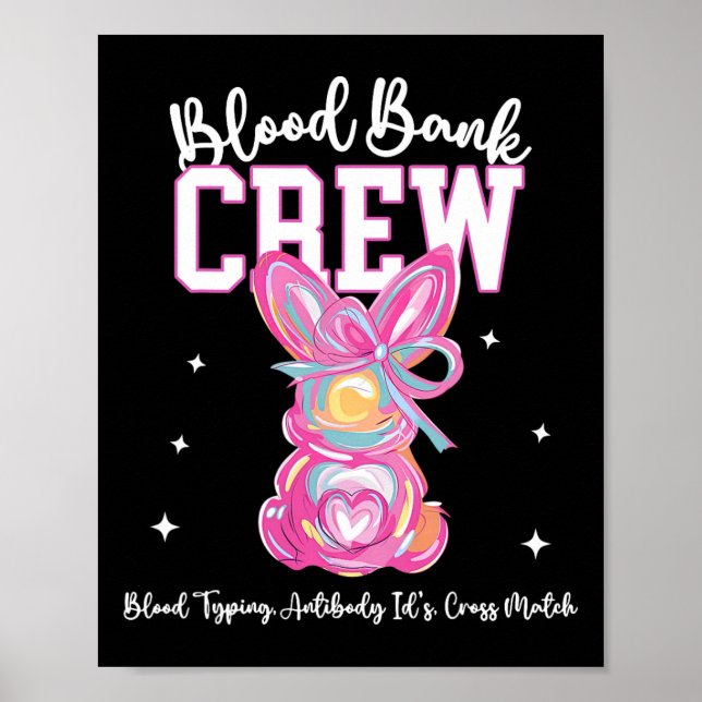 Bunny Bow Osterblut Bynk Crew Medizinischer Labrad Poster (Vorne)