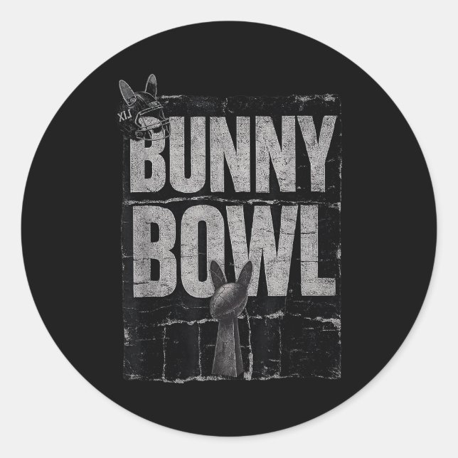 Bunny Bowl Funny Halftime Show 2026  Runder Aufkleber (Vorderseite)
