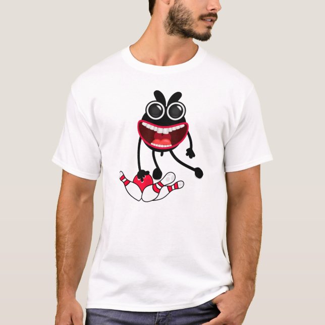 Bunny Bowling Fun T - Shirt (Vorderseite)