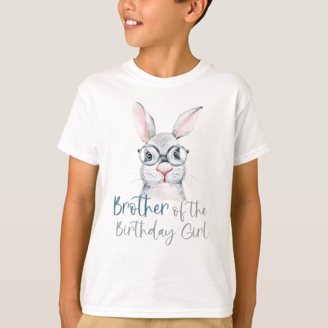 Bunny Brother of the Birthday Girl T-Shirt (Vorderseite)