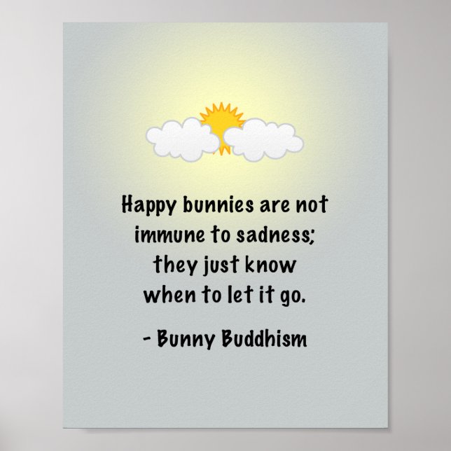 Bunny Buddhism "Lass It Go" Poster (Vorne)