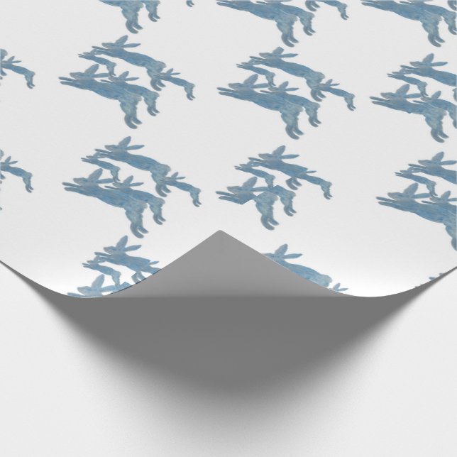 Bunny Bunnies Rabbit Stampede Geschenkpapier (Ecke)