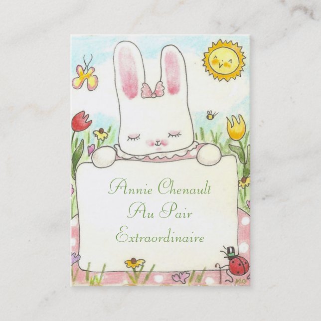 Bunny Business Card Visitenkarte (Vorderseite)