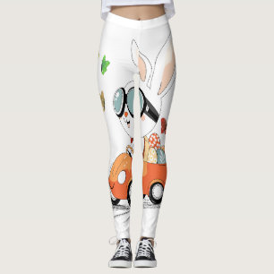 Bunny Carrot Hopping Ride Leggings