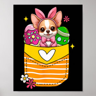 Bunny Chihuahua Osterschokolade Eier Inside Pocke Poster