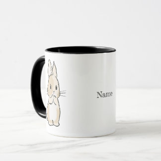 Bunny cleaning paws  tasse