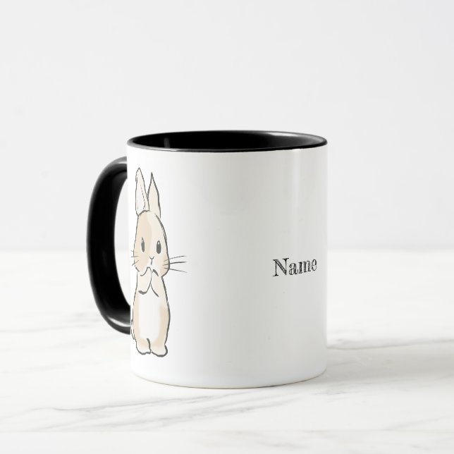 Bunny cleaning paws  tasse (Vorderseite Links)
