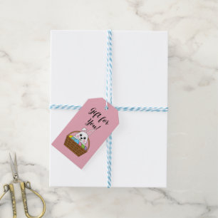 Bunny Colorful OsterEggHunt Basket Personalisier Geschenkanhänger