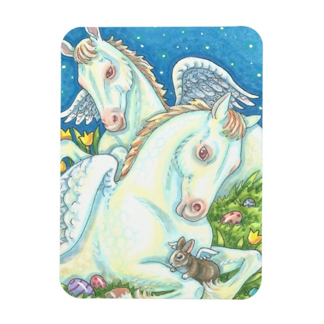 BUNNY & COLT ANGELN, WHIMSESTER EASTER MAGNET Klei (Vertikal)
