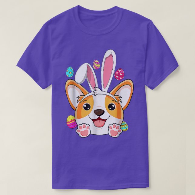 Bunny Corgi Osterkaninchen Oars Corgi Lover Egg Hu T-Shirt (Design vorne)