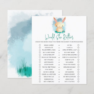 Bunny cub / Wollte sie eher Baby Shower Game