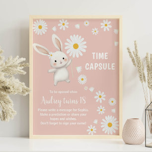 Bunny Daisy Erstgeburtstag Time Kapselunterschrift Poster