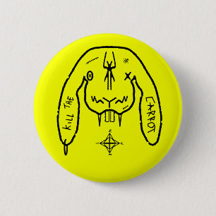 Bunny des Untergangs Lustiger seltsamer Hase Button