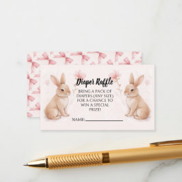 Bunny Diaper Raffle Card Begleitkarte