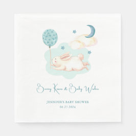 Bunny Dreams Blue Baby Dusche Serviette