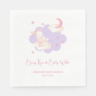 Bunny Dreams Lila Baby Dusche Serviette