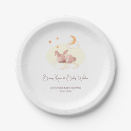 Bunny Dreams Neutral Baby Dusche Pappteller