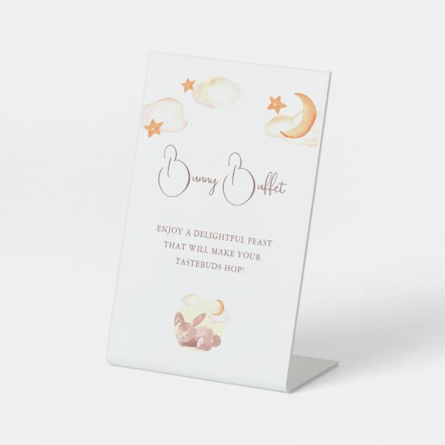 Bunny Dreams Neutral Baby Dusche Sockelschild (Vorderseite)