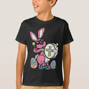 Bunny Drummer Ostereier Jagen Frühlingshasen Jes T-Shirt
