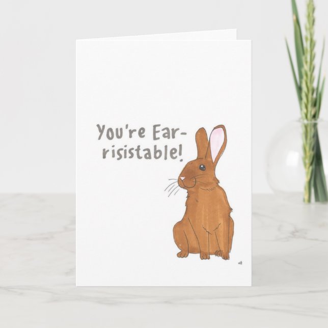 Bunny Ear resistable Card Dankeskarte (Vorderseite)