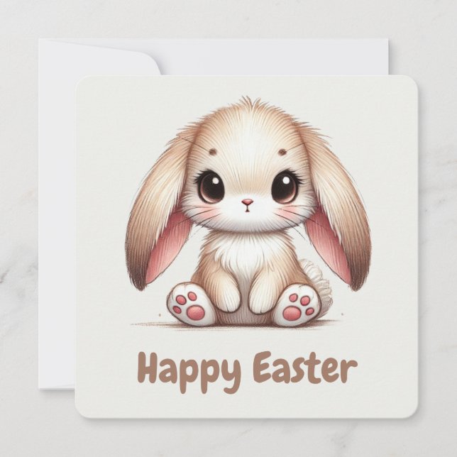 Bunny Eared Wonder Feiertagskarte (Vorderseite)