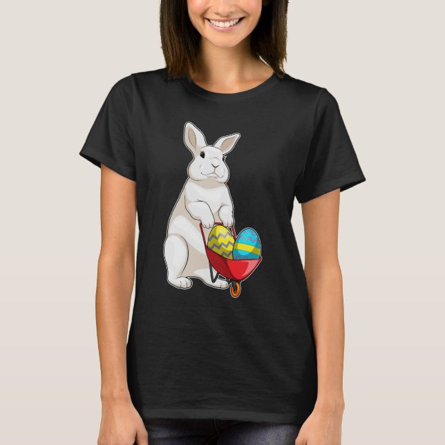 Bunny Easter Easter eggs Wagon T-Shirt (Vorderseite)
