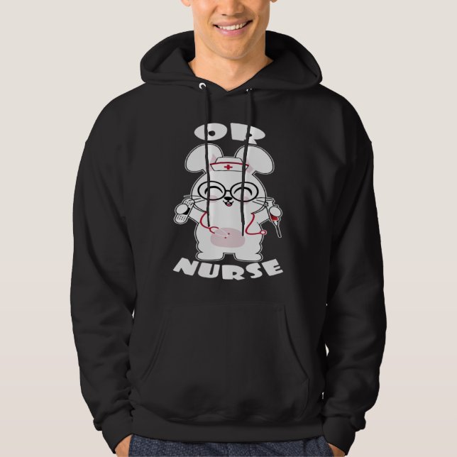 Bunny Easter OR Operating Room Nurse Stethoscope G Hoodie (Vorderseite)