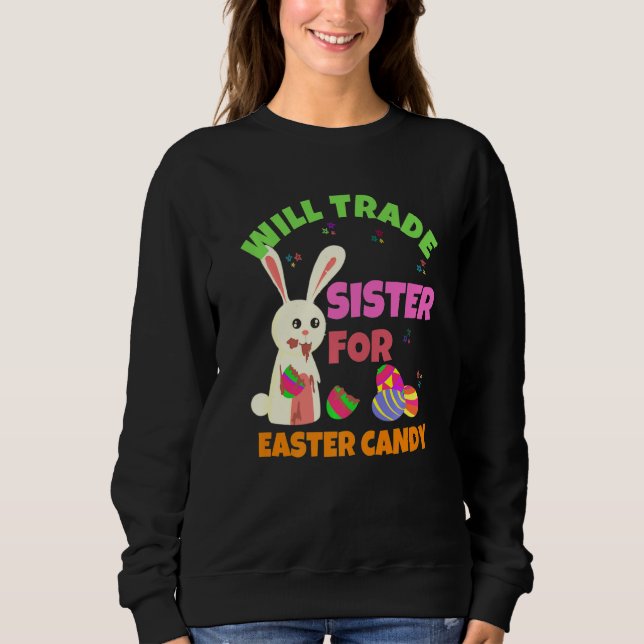 Bunny Eat Chocolate Eggs wird Handelsregister für  Sweatshirt (Vorderseite)