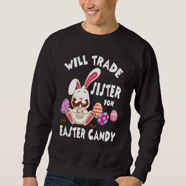 Bunny Eat Chocolate Eggs wird Handelsregister für  Sweatshirt (Vorderseite)