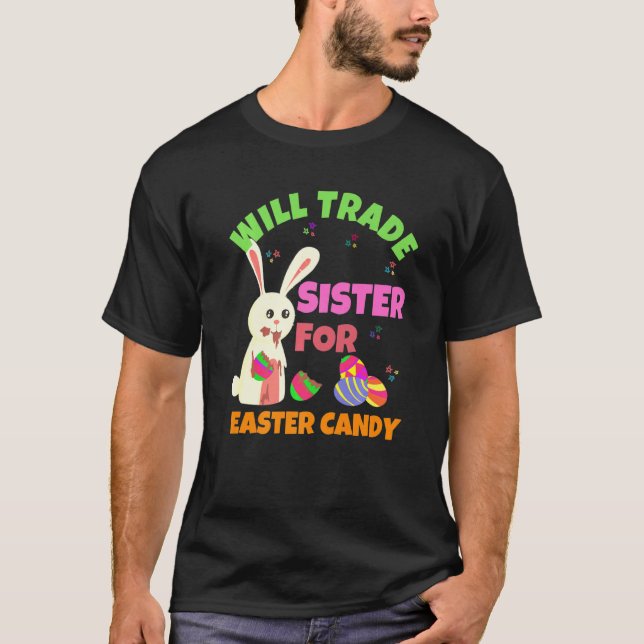 Bunny Eat Chocolate Eggs wird Handelsregister für  T-Shirt (Vorderseite)