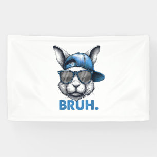 Bunny Face Bruh Meme Funny Sprichwort Bro Gruß Eas Banner