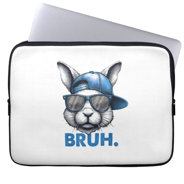 Bunny Face Bruh Meme Funny Sprichwort Bro Gruß Eas Laptopschutzhülle (Vorderseite)