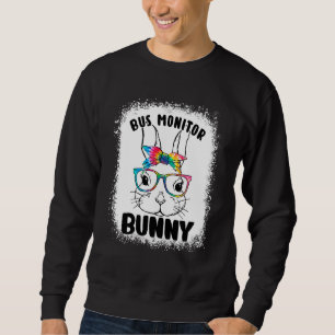 Bunny Face Bus Monitor Brillen Lehrer Ostertag Sweatshirt
