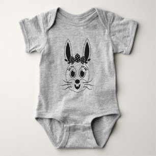 Bunny Face Girl-32885 Baby Strampler