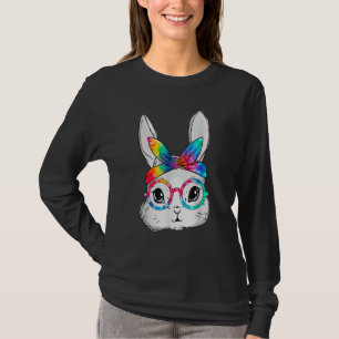 Bunny Face Sonnenbrille Gefärbte Krawatte Brille H T-Shirt