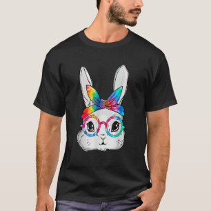 Bunny Face Sonnenbrille Gefärbte Krawatte Brille H T-Shirt