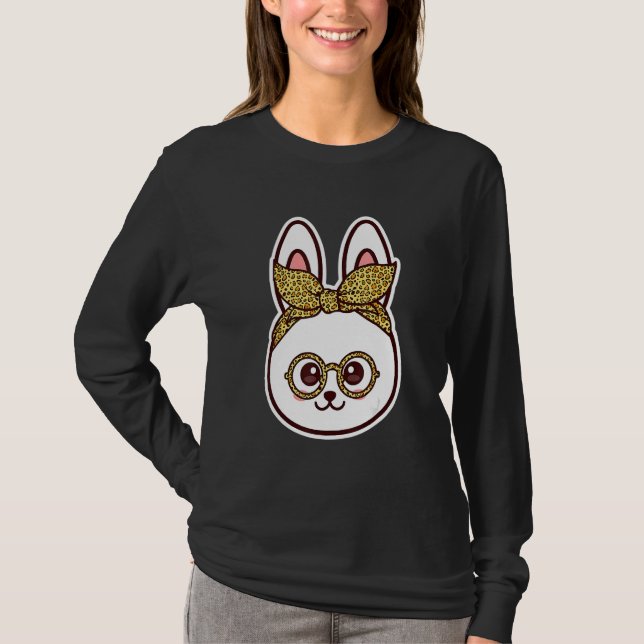 Bunny Face Sonnenbrille Gefärbte Krawatte Brille H T-Shirt (Vorderseite)