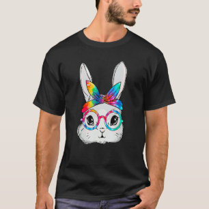 Bunny Face Sonnenbrille Gefärbte Krawatte Brille H T-Shirt
