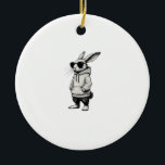 Bunny Face with Sunglasses Easter Day for Boys Men Keramik Ornament<br><div class="desc">Bunny Face with Sunglasses Easter Day for Boys Men Kids T-Shirt_1</div>