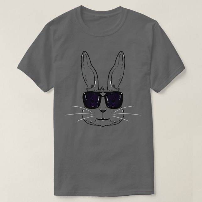Bunny Face With Sunglasses Easter Day For Boys Men T-Shirt (Design vorne)