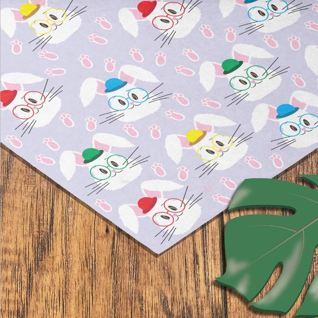 Bunny Faces and Paw Prints Ostertissue Seidenpapier (Von Creator hochgeladen)